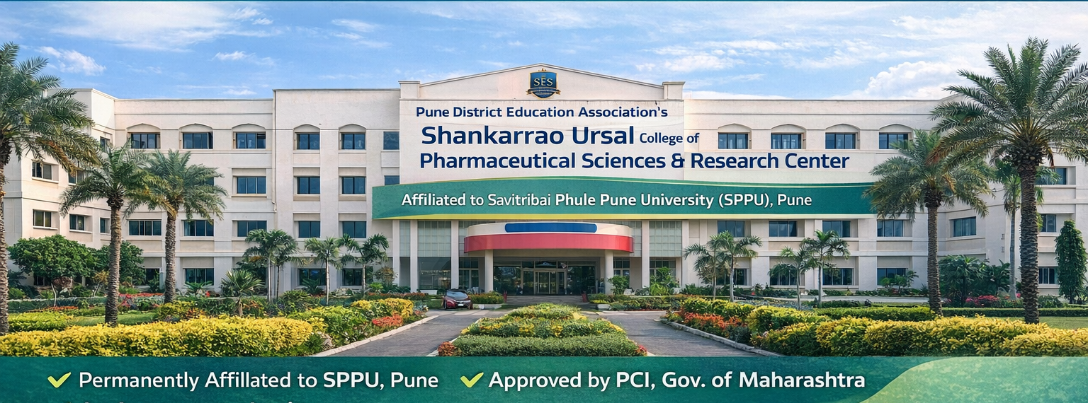 Pune District Education Association's Shankarrao Ursal College of Pharmacy (Diploma) Kharadi, Pune.
